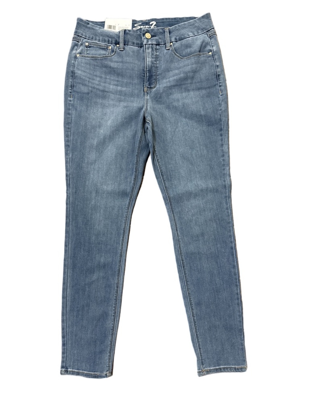 Seven7 Women's Skinny Jeans in Light Blue Wash